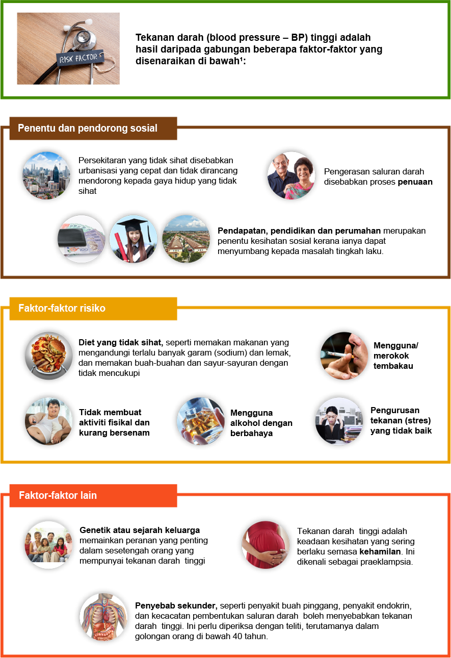 Faktor-faktor utama yang menyebabkan tekanan darah tinggi