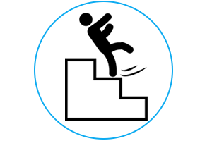 falling down stairs
